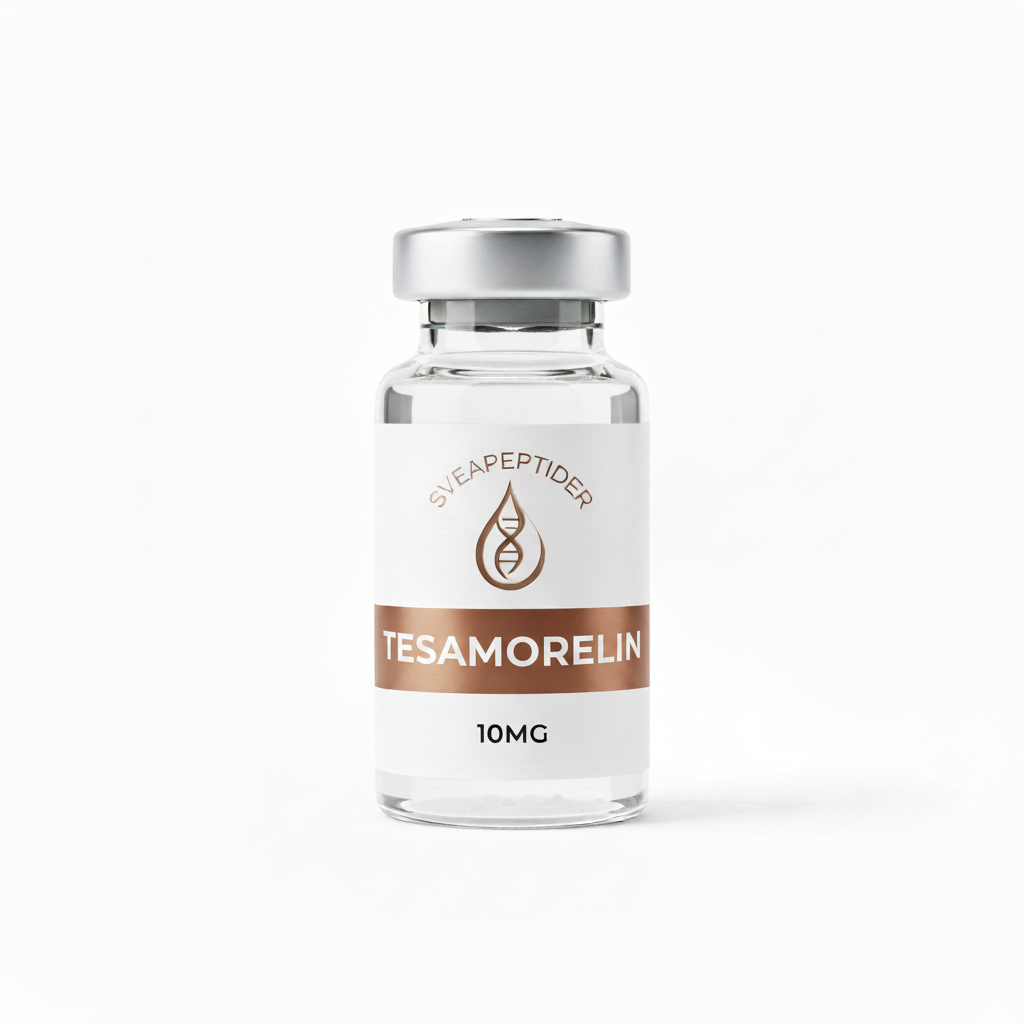 Tesamorelin vit bakgrund